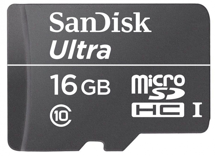 Карта памяти SanDisk Ultra microSDHC 16GB Class 10 UHS-I (80MB/s) без адаптера фото 1