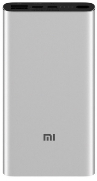 Внешний аккумулятор Xiaomi Mi Power Bank 3 10000 mah PLM12ZM серебристый фото 1